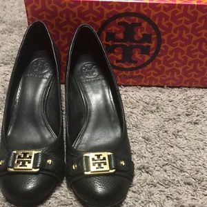 Tory Burch Black Wedges